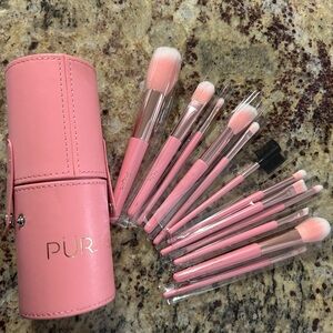 PUR 12 PIECE MAKEUP BRUSH KIT w/ CASE